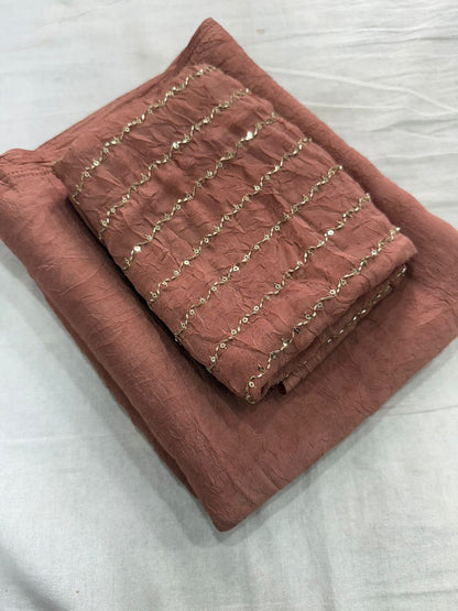 Rangoli Crush Saree with Sequin Bits Blouse