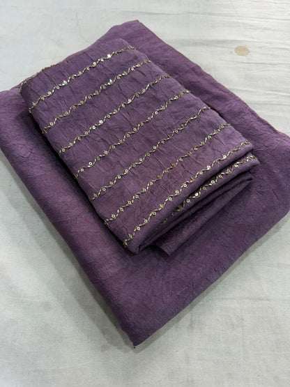 Rangoli Crush Saree with Sequin Bits Blouse