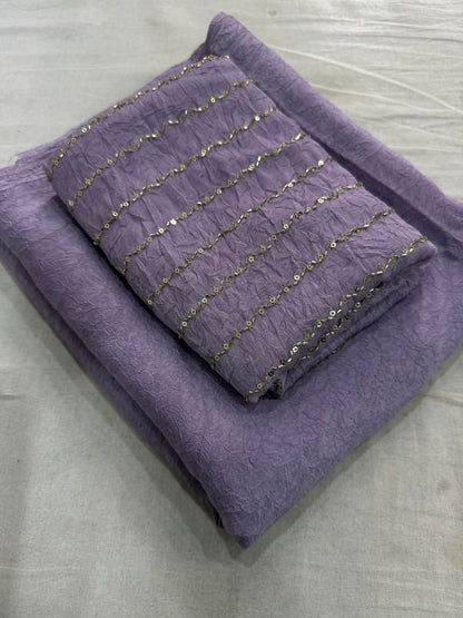 Rangoli Crush Saree with Sequin Bits Blouse