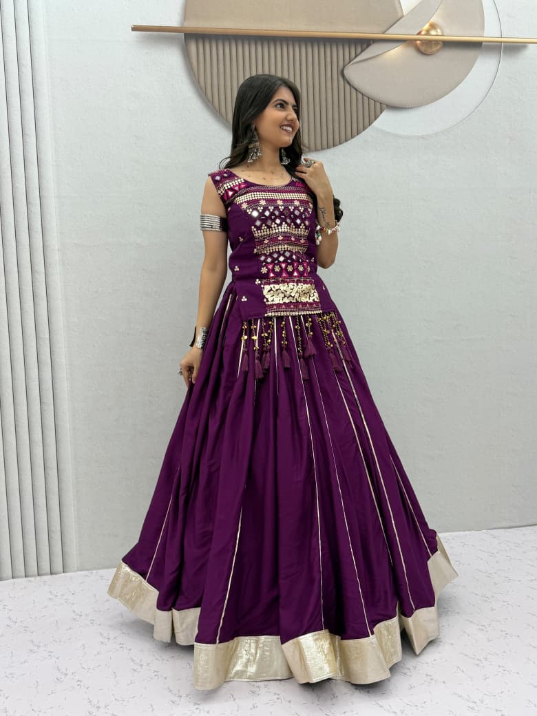 Navratri Special Pure Cotton Mother-Daughter Lehenga Choli Set
