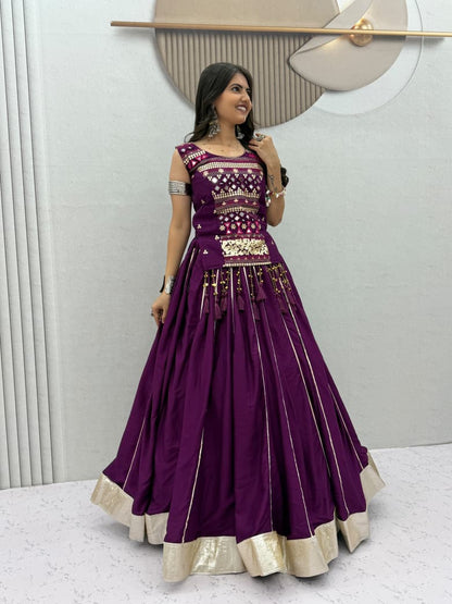 Navratri Special Pure Cotton Mother-Daughter Lehenga Choli Set