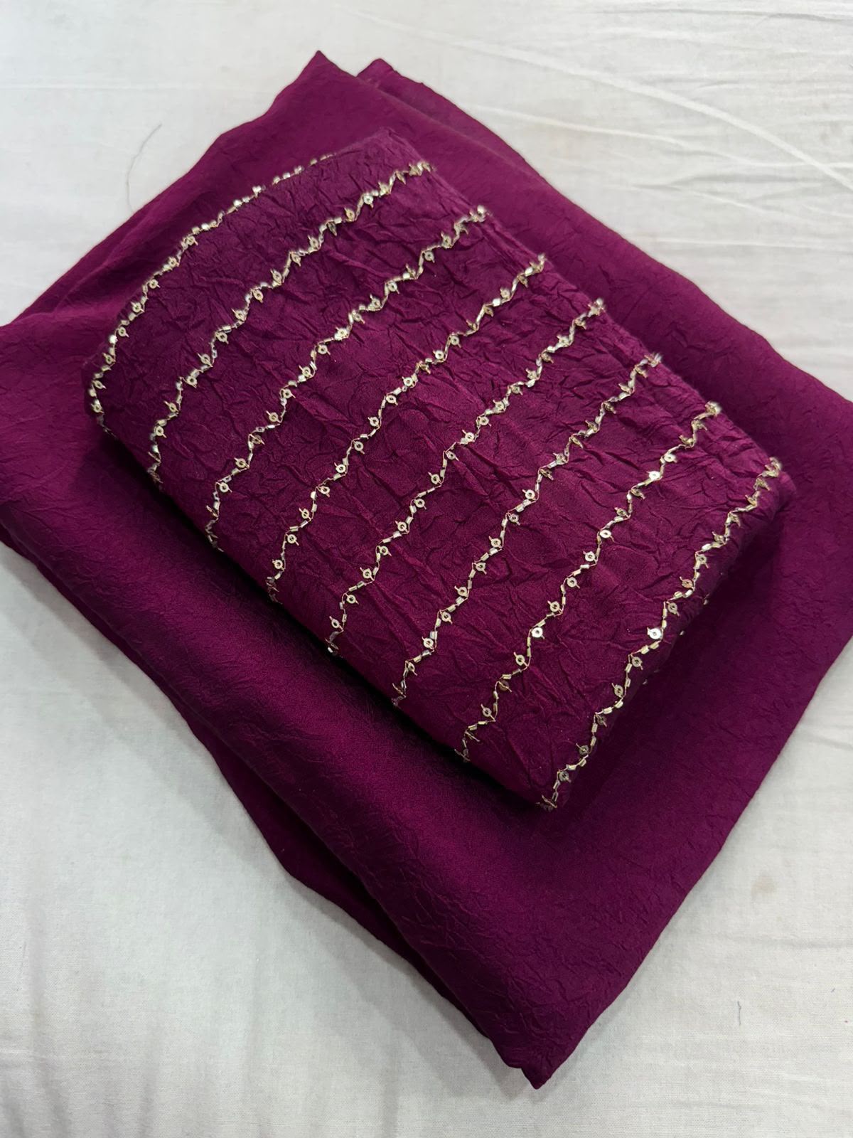 Rangoli Crush Saree with Sequin Bits Blouse