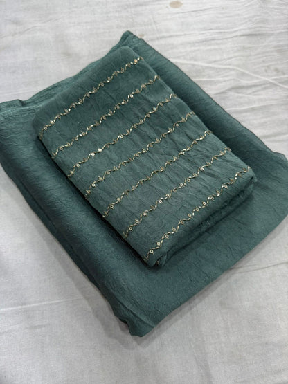 Rangoli Crush Saree with Sequin Bits Blouse