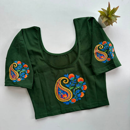 South Special Stretchable Cotton Lycra Slip-On Blouse for Women