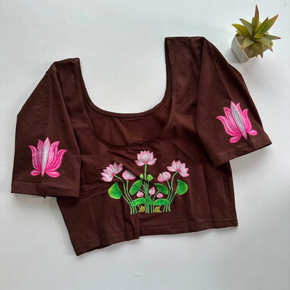 South Special Stretchable Cotton Lycra Slip-On Blouse for Women