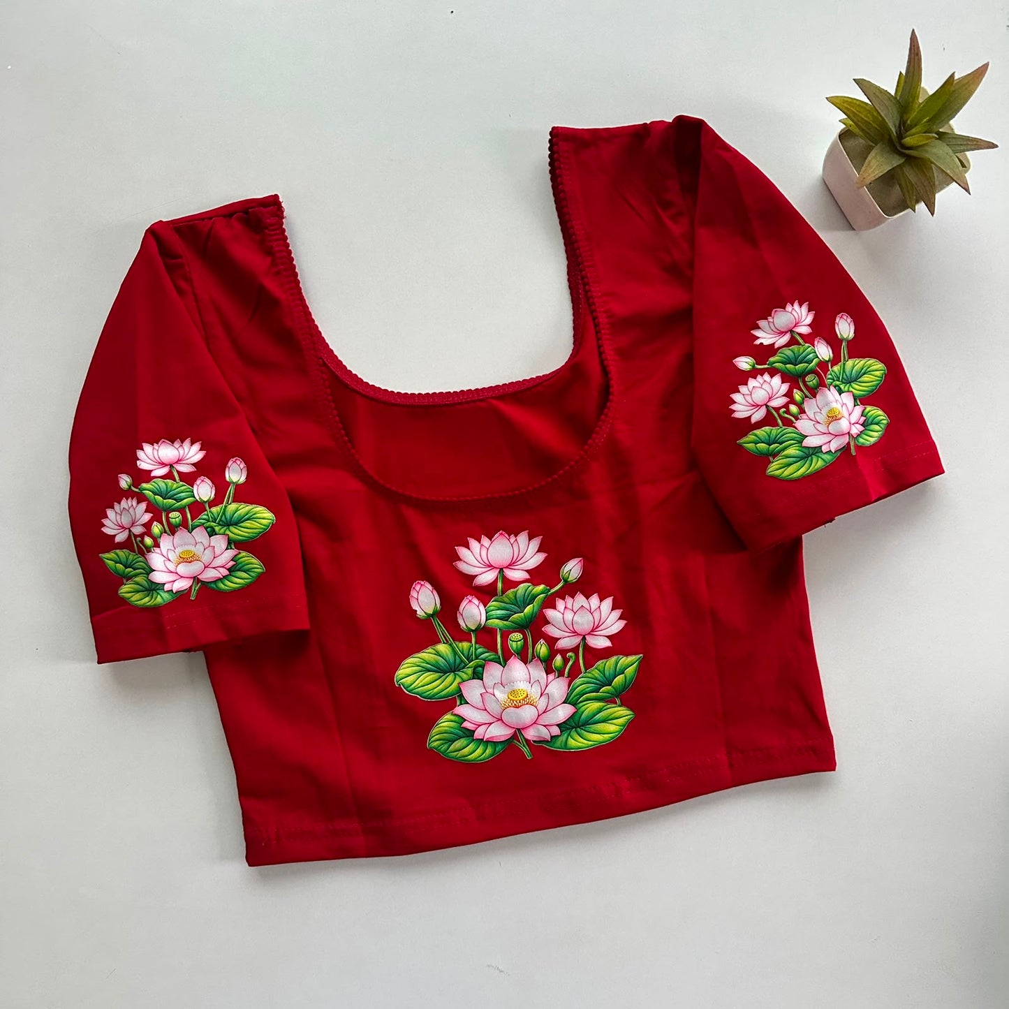 South Special Stretchable Cotton Lycra Slip-On Blouse for Women