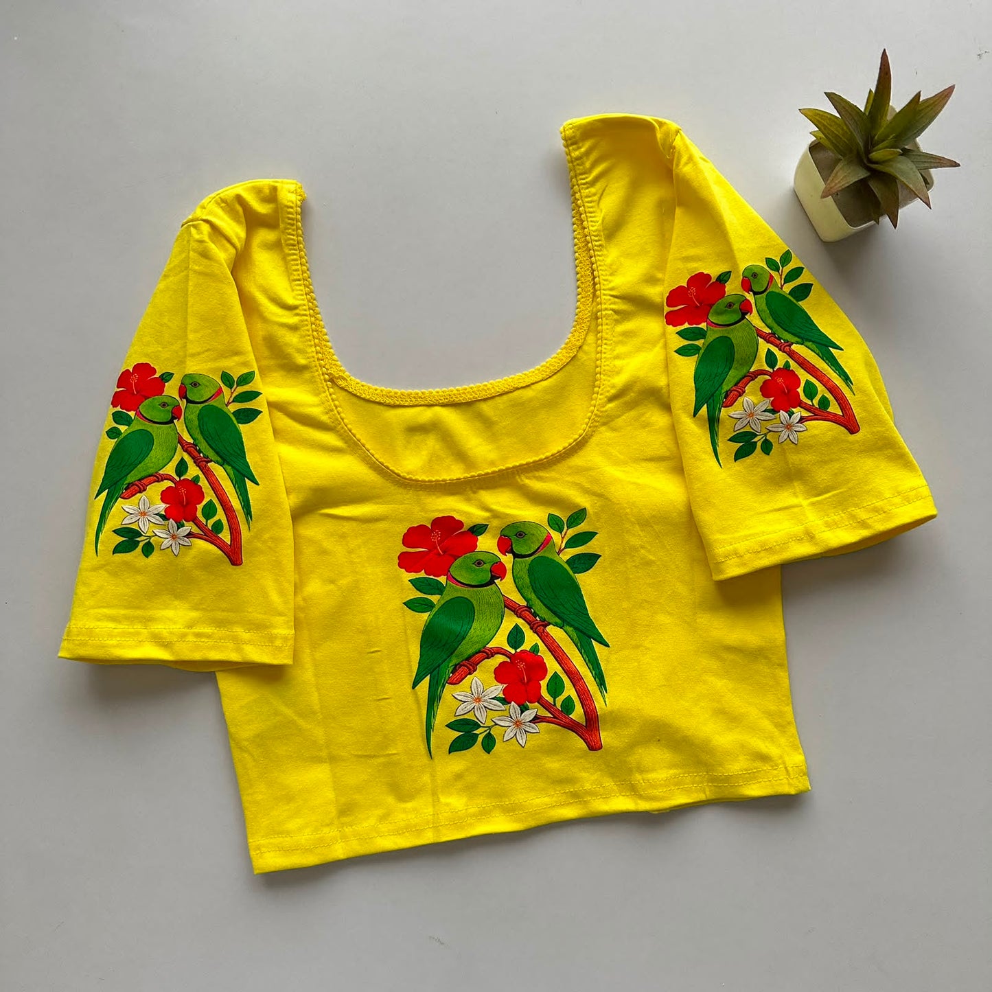South Special Stretchable Cotton Lycra Slip-On Blouse for Women