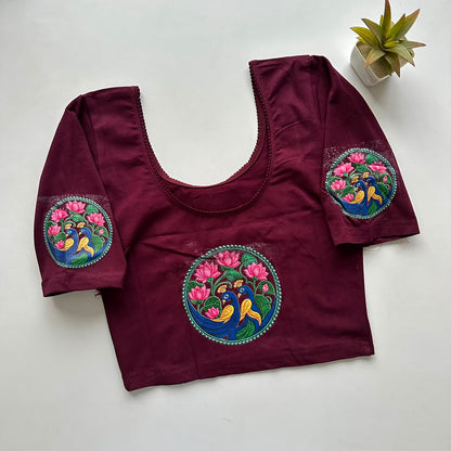 South Special Stretchable Cotton Lycra Slip-On Blouse for Women