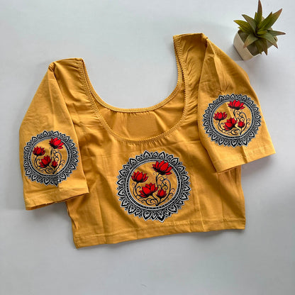 South Special Stretchable Cotton Lycra Slip-On Blouse for Women