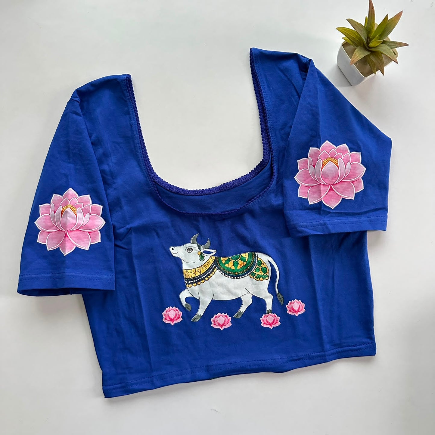 South Special Stretchable Cotton Lycra Slip-On Blouse for Women